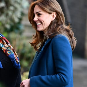 Kate Middleton, duchesse de Cambridge, visite la crèche et le jardin d'enfants de Leyf Stockwell Gardens à Londres, Royaume Uni, le 29 janvier 2020.