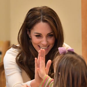 Kate Middleton, duchesse de Cambridge, visite la crèche et le jardin d'enfants de Leyf Stockwell Gardens à Londres, Royaume Uni, le 29 janvier 2020.