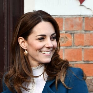 Kate Middleton, duchesse de Cambridge, visite la crèche et le jardin d'enfants de Leyf Stockwell Gardens à Londres, Royaume Uni, le 29 janvier 2020.