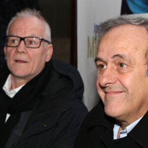 Thierry Frémaux, Michel Platini - 7e Festival Sport, Littérature et Cinéma à l'Institut lumière à Lyon le 29 janvier 2020.