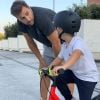 Lorik Cana et son fils Boiken qui fait du vélo, photo Instagram publiée en septembre 2019.