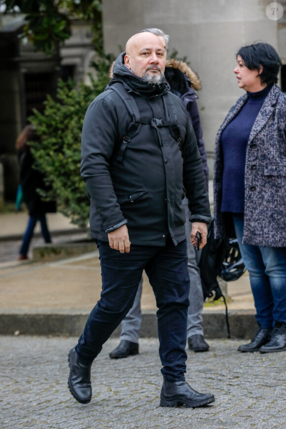 Semi-exclusif - Frédéric Anton - Obsèques de Sébastien Demorand à la Coupole du crématorium du cimetière du Père-Lachaise à Paris, France, le 31 janvier 2020.