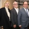 Exclusif - Julie Gayet, Thierry Frémaux, François Hollande, Delphine Gleize lors de l'exposition "Tokyo 1964 !" lors du du 7e Festival Sport, Littérature et Cinéma à l'Institut lumière à Lyon. Le 30 janvier 2020. © Pascal Fayolle/Bestimage