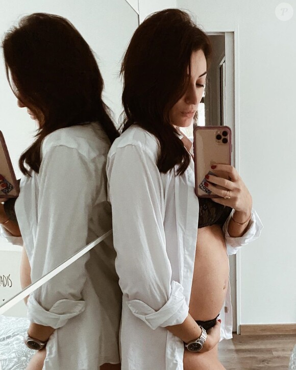 Rachel Legrain-Trapani enceinte, sur Instagram. Le 2 février 2020.