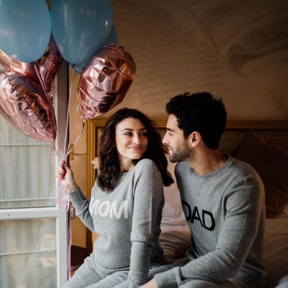 Rachel Legrain-Trapani enceinte, sur Instagram, avec son compagnon Valentin Léonard. Le 10 janvier 2020.