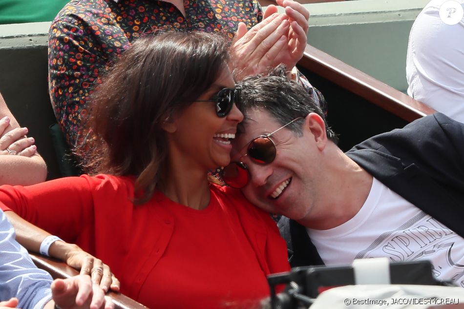 Qui Est La Femme De Stephane Plaza Stéphane Plaza et Karine Le Marchand à Roland Garros, le 4 juin 2018, à