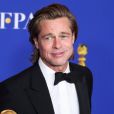 Brad Pitt lors de la Press Room (Pressroom) de la 77e cérémonie annuelle des Golden Globe Awards au Beverly Hilton Hotel à Los Angeles le 5 janvier 2020.