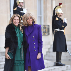 La première dame Brigitte Macron accueille Fabiola Yanez, la femme du président de l'Argentine, au palais de l'Elysée à Paris le 5 février 2020. © Giancarlo Gorassini / Bestimage
