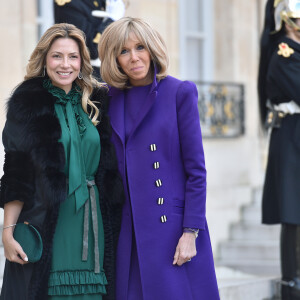 La première dame Brigitte Macron accueille Fabiola Yanez, la femme du président de l'Argentine, au palais de l'Elysée à Paris le 5 février 2020. © Giancarlo Gorassini / Bestimage
