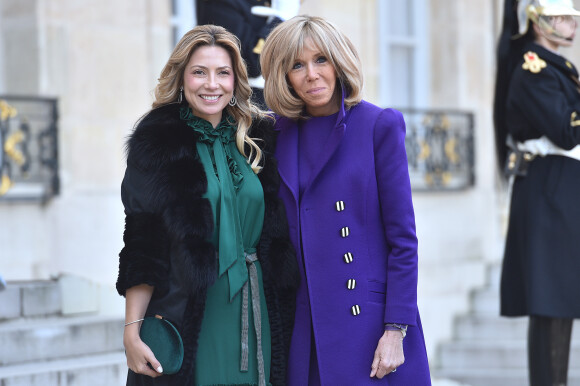 La première dame Brigitte Macron accueille Fabiola Yanez, la femme du président de l'Argentine, au palais de l'Elysée à Paris le 5 février 2020. © Giancarlo Gorassini / Bestimage