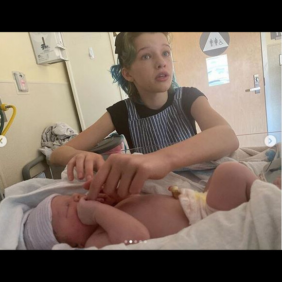 Les deux enfants de Milla Jovovich et Paul W. S. Anderson, Ever Gabo, Dashiel et Osian Lark. Février 2020.