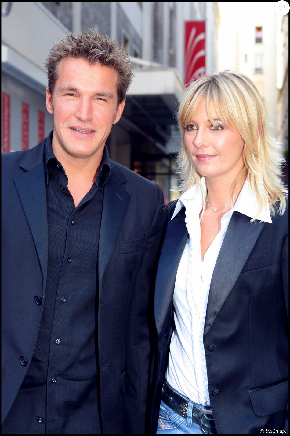 Benjamin Castaldi et Flavie Flament le 5 septembre 2006 à Paris. - Purepeople