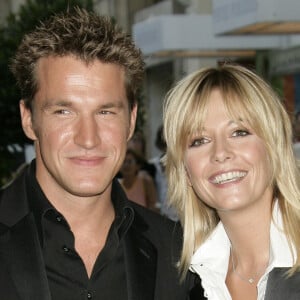 Archives - Benjamin Castaldi et sa femme Flavie Flament lors de la conférence de presse de rentrée de TF1 au théâtre des Champs-Elysées à Paris, 5 septembre 2006. © Frédéric Piau/Bestimage 05/09/2006 - Paris