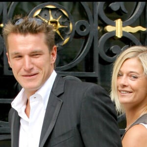 Archive - Benjamin Castaldi et Flavie Flament au mariage de Mimie Mathy en la mairie de Neuilly Sur Seine. © Guillaume Gaffiot / Bestimage 27/08/2005