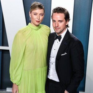 Maria Sharapova et son compagnon Alexander Gilkes assistent à la soirée "Vanity Fair Oscar Party" après la 92ème cérémonie des Oscars 2019 au Wallis Annenberg Center for the Performing Arts. Los Angeles, le 9 février 2020.
