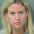 Mugshot de Kate Major Lohan (belle-mère de l'actrice Lindsay Lohan) arrêtée en Floride pour avoir jeté une bougie dans un bocal en verre sur son mari Michael Lohan lors d'une querelle le 27 juillet 2018.