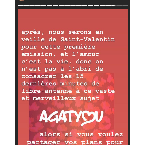 Agathe Auproux annonce le lancement prochain de sa nouvelle émission - Instagram, 11 février 2020