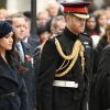 Le prince Harry, duc de Sussex, et Meghan Markle, duchesse de Sussex, assistent au 'Remembrance Day', une cérémonie d'hommage à tous ceux qui sont battus pour la Grande-Bretagne, à Westminster Abbey, le 7 novembre 2019. © Ray Tang via Zuma Press/Bestimage0