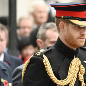 Le prince Harry, duc de Sussex, et Meghan Markle, duchesse de Sussex, assistent au 'Remembrance Day', une cérémonie d'hommage à tous ceux qui sont battus pour la Grande-Bretagne, à Westminster Abbey, le 7 novembre 2019. © Ray Tang via Zuma Press/Bestimage0