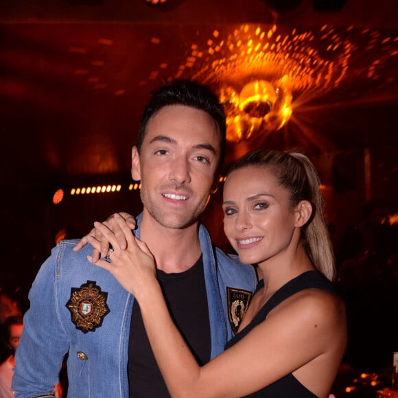 Exclusif - Maxime Dereymez et sa partenaire Clara Morgane dans Danse Avec Les Stars 2019 (DALS) lors de la soirée d'inauguration du club Manko à Paris, France, le 12 septembre 2019. © Rachid Bellak/Bestimage