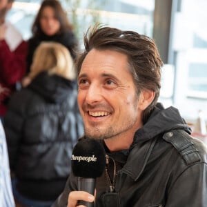 Vincent Cerutti en interview pour Purepeople- Record du monde du plus grand Italian Kiss, le plus grand nombre de couples mangeant le même spaghetti, au restaurant Vapiano de La Défense, à Paris, le 14 février 2020, pour la Saint-Valentin.