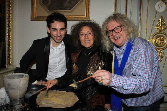 Exclusif - Jordan De Luxe, Mireille Dumas, Pierre-Jean Chalençon - Soirée crêpes organisée par Pierre-Jean Chalençon au Palais Vivienne à Paris le 18 février 2020. © Philippe Baldini/Bestimage