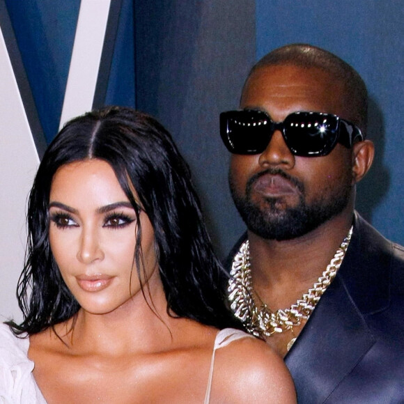 Kim Kardashian et son mari Kanye West - People à la soirée "Vanity Fair Oscar Party" après la 92ème cérémonie des Oscars 2020 au Wallis Annenberg Center for the Performing Arts à Los Angeles, le 9 février 2020.