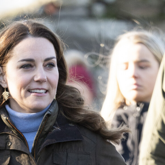 Catherine Kate Middleton, duchesse de Cambridge, lors d'une visite à la Ark Open Farm à Newtownwards, Irlande le 12 février 2020.
