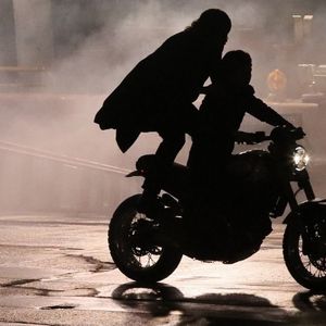 Exclusif - La doublure de K. Reeves sur le tournage de The Matrix 4 dans les rues de San Francisco, le 20 février 2020