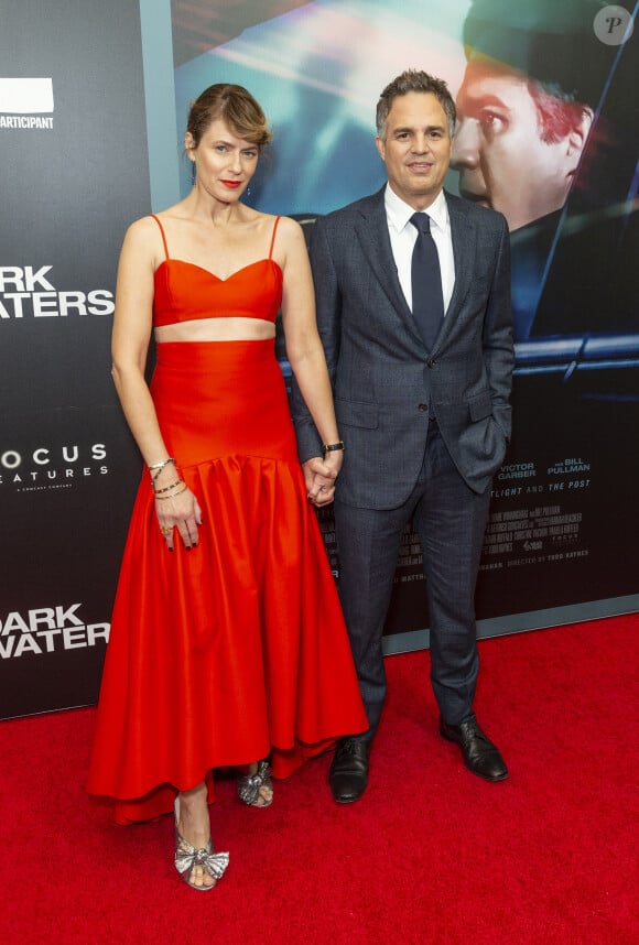 Mark Ruffalo et sa femme Sunrise Coigney à la première du film 'Dark Waters' au théâtre Walter Reade à New York, le 12 novembre 2019. © Sonia Moskowitz / Panoramic / Bestimage