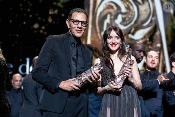 Roschdy Zem (César du meilleur acteur pour le rôle de Yacoub Daoud dans "Roubaix, une lumière") lors de la 45ème cérémonie des César à la salle Pleyel à Paris le 28 février 2020 © Dominique Jacovides / Olivier Borde / Bestimage