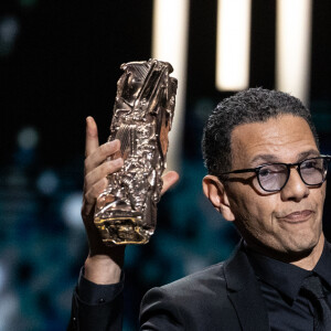 Roschdy Zem (César du meilleur acteur pour le rôle de Yacoub Daoud dans "Roubaix, une lumière") lors de la 45ème cérémonie des César à la salle Pleyel à Paris le 28 février 2020 © Dominique Jacovides / Olivier Borde / Bestimage