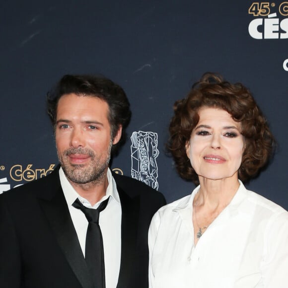 Nicolas Bedos, Fanny Ardant lors du photocall lors de la 45ème cérémonie des César à la salle Pleyel à Paris le 28 février 2020 © Dominique Jacovides / Olivier Borde / Bestimage