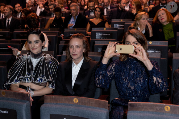 Noémie Merlant (en Louis Vuitton et Cartier - Maquillage Estée Lauder - Coiffure Margaux Rousse Malpat), Céline Sciamma, Adèle Haenel - People dans la salle lors de la 45ème cérémonie des César à la salle Pleyel à Paris le 28 février 2020 © Olivier Borde / Dominique Jacovides / Bestimage