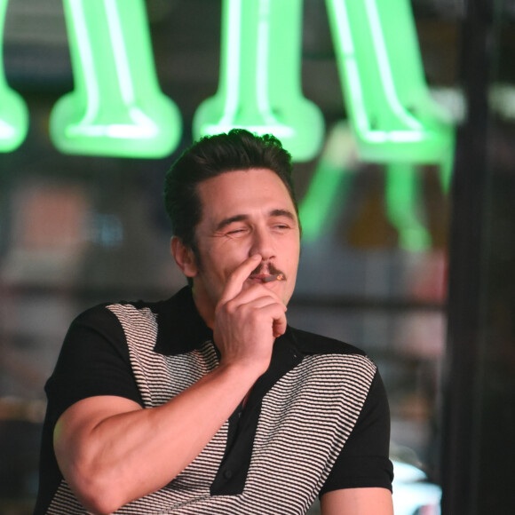 James Franco sur le tournage de la dernière saison de la série 'The Deuce' à New York, le 13 juillet 2019.