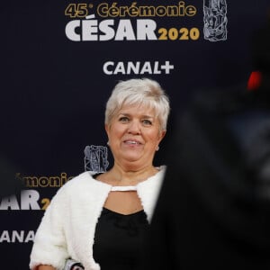 Exclusif - Mimie Mathy lors de l'arrivée à la 45e cérémonie des Cesar à la salle Pleyel à Paris, le 28 février 2020.