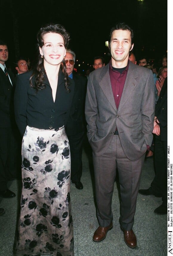 Juliette Binoche et Olivier Martinez à Paris, le 20 septembre 1995. 