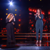 Maria, Amaury et Sheyen s'affrontent lors des battles de "The Voice" - Talents de Lara Fabian. Emission du samedi 7 mars 2020, TF1
