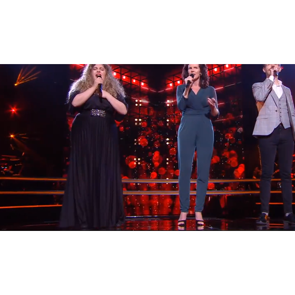 Maria, Amaury et Sheyen s'affrontent lors des battles de "The Voice" - Talents de Lara Fabian. Emission du samedi 7 mars 2020, TF1