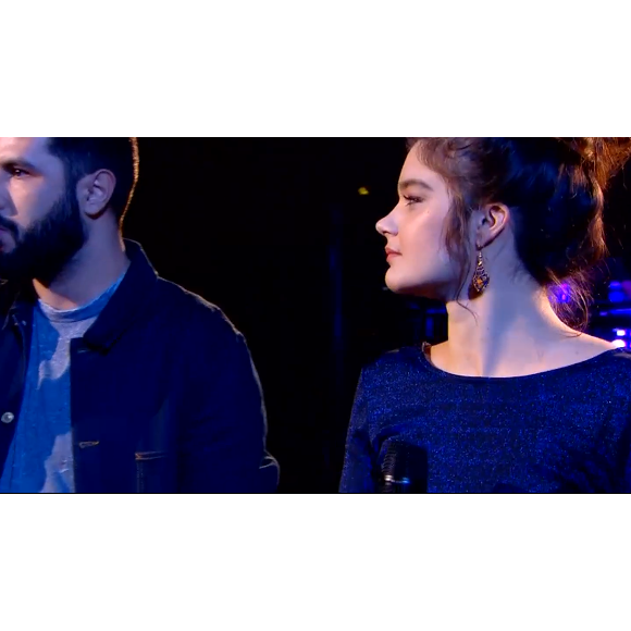 Louise et Don Pierre s'affrontent en battle dans "The Voice" - Talents de Marc Lavoine. Emissions du samedi 7 mars 2020, TF1