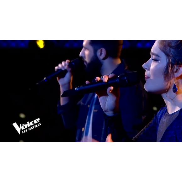 Louise et Don Pierre s'affrontent en battle dans "The Voice" - Talents de Marc Lavoine. Emissions du samedi 7 mars 2020, TF1