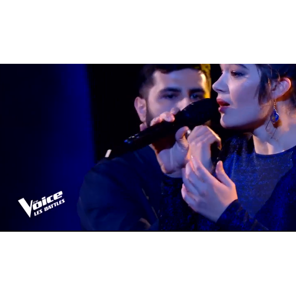 Louise et Don Pierre s'affrontent en battle dans "The Voice" - Talents de Marc Lavoine. Emissions du samedi 7 mars 2020, TF1