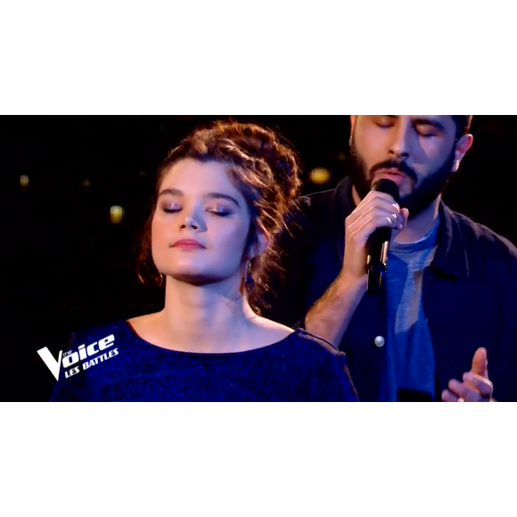 Louise et Don Pierre s'affrontent en battle dans "The Voice" - Talents de Marc Lavoine. Emissions du samedi 7 mars 2020, TF1