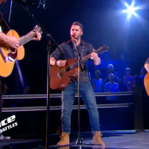 Yoann et la Rafa Mia s'affrontent en battle dans "The Voice" - Talents de Marc Lavoine. Emission du samedi 7 mars 2020, TF1