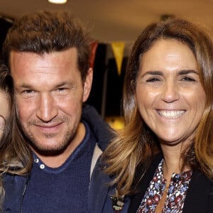 Exclusif - Benjamin Castaldi avec sa femme Aurore Aleman, Valérie Bénaïm - Sortie livre de Valérie Bénaïm à la librairie Eyrolles à Paris le 13 octobre 2019. © Cédric Perrin /Bestimage