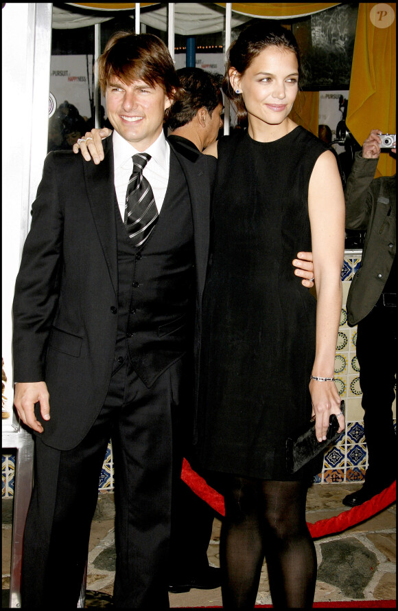 Tom Cruise et Katie Holmes - Première de The Pursuit of Happyness, à Los Angeles, en 2006.