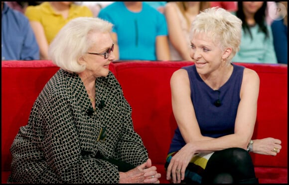 Rétro - Décès de l'actrice Micheline Presle à l'âge de 101 ans - MICHELINE PRESLE & SA FILLE TONIE MARSHALL . ENREGISTREMENT DE L'EMISSION ' VIVEMENT DIMANCHE . © Guillaume Gaffiot/Bestimage  