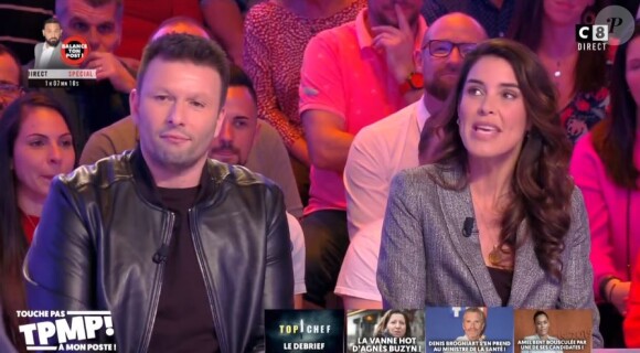 Sophie Coste parle de son aventure avec Denis Brogniart, dans "Touche pas à mon poste", le 12 mars 2020, sur C8