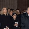Le roi Juan Carlos et la reine Sofia d'Espagne aux obsèques de l'homme d'affaires mexicain Placido Arango à Madrid le 17 février 2020