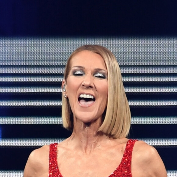 Céline Dion en concert à l'American Airlines Arena dans le cadre de sa tournée "Courage World Tour" à Miami, le 17 janvier 2020.
